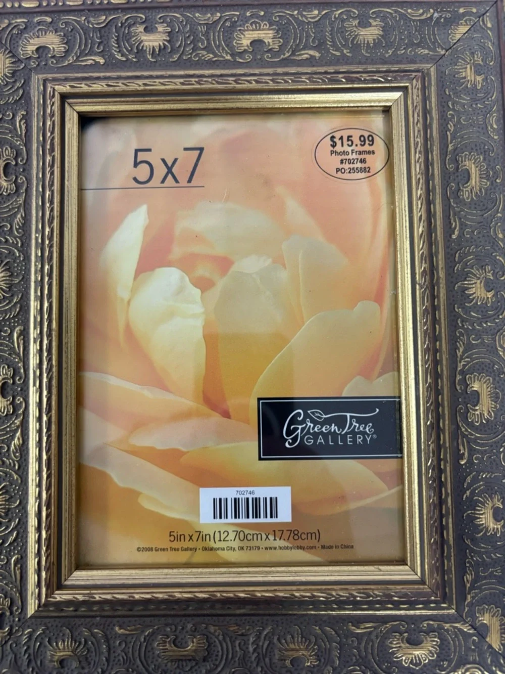 Gold Ornate Picture Frames  Holds 5x7 (frame 9x11) Green Tree Gallery Set Of 2